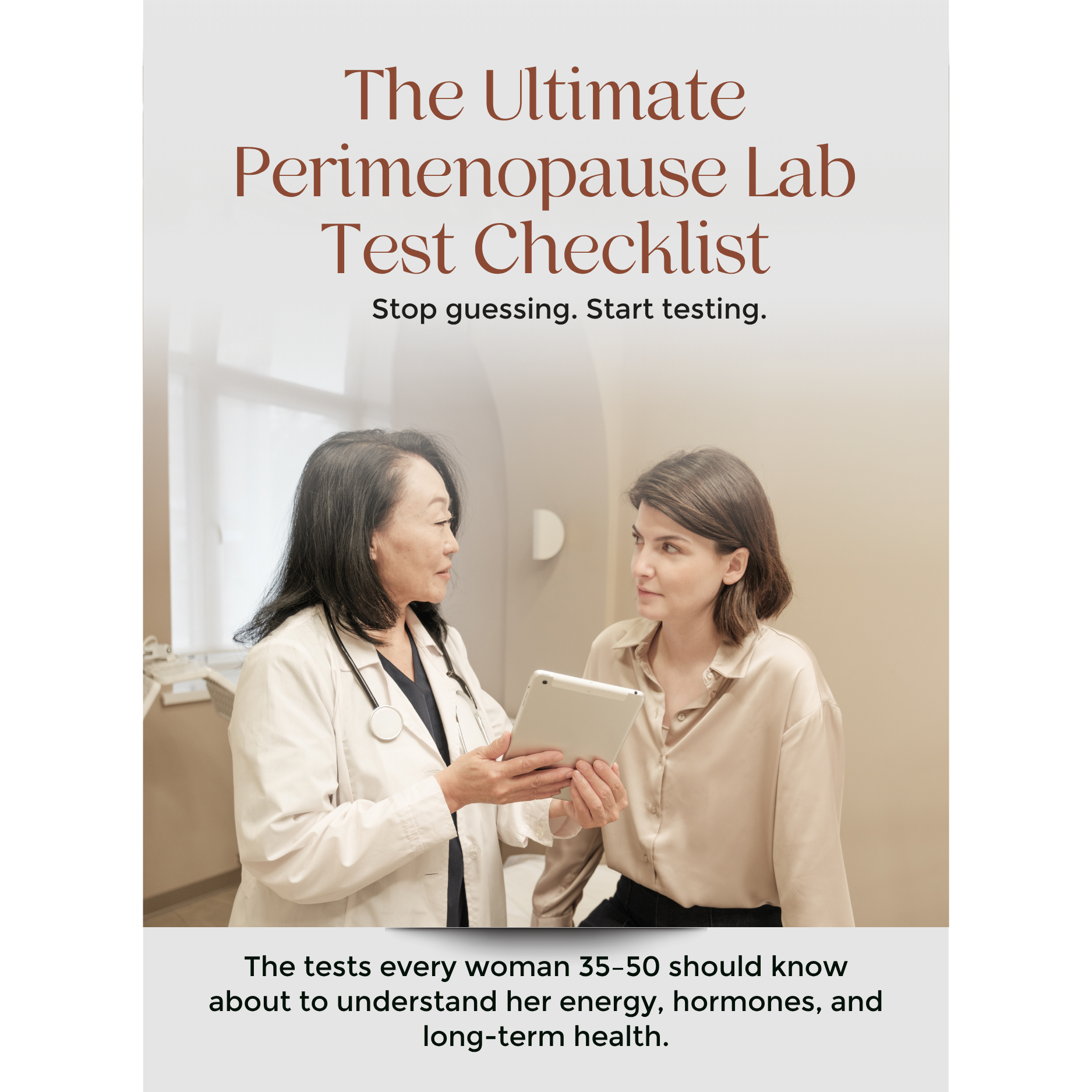 Your Complete Perimenopause Lab Test Checklist e-book cover